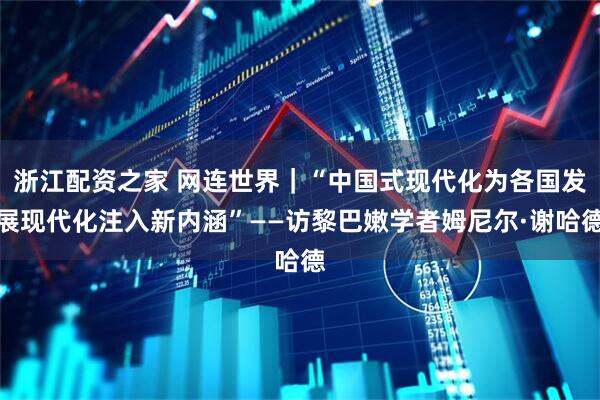 浙江配资之家 网连世界｜“中国式现代化为各国发展现代化注入新内涵”——访黎巴嫩学者姆尼尔·谢哈德